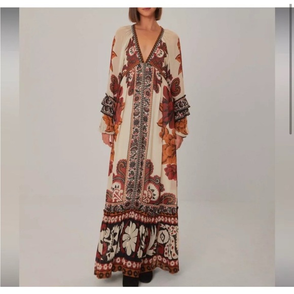 FARM Rio Multicolor Maxi Dress - Picture 1 of 8